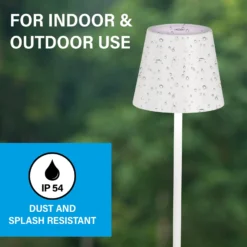LED-Akku-Tischleuchte Viletto, weiß, IP54