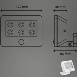 LED-Außenstrahler Kollig mit Sensor, IP54, weiß