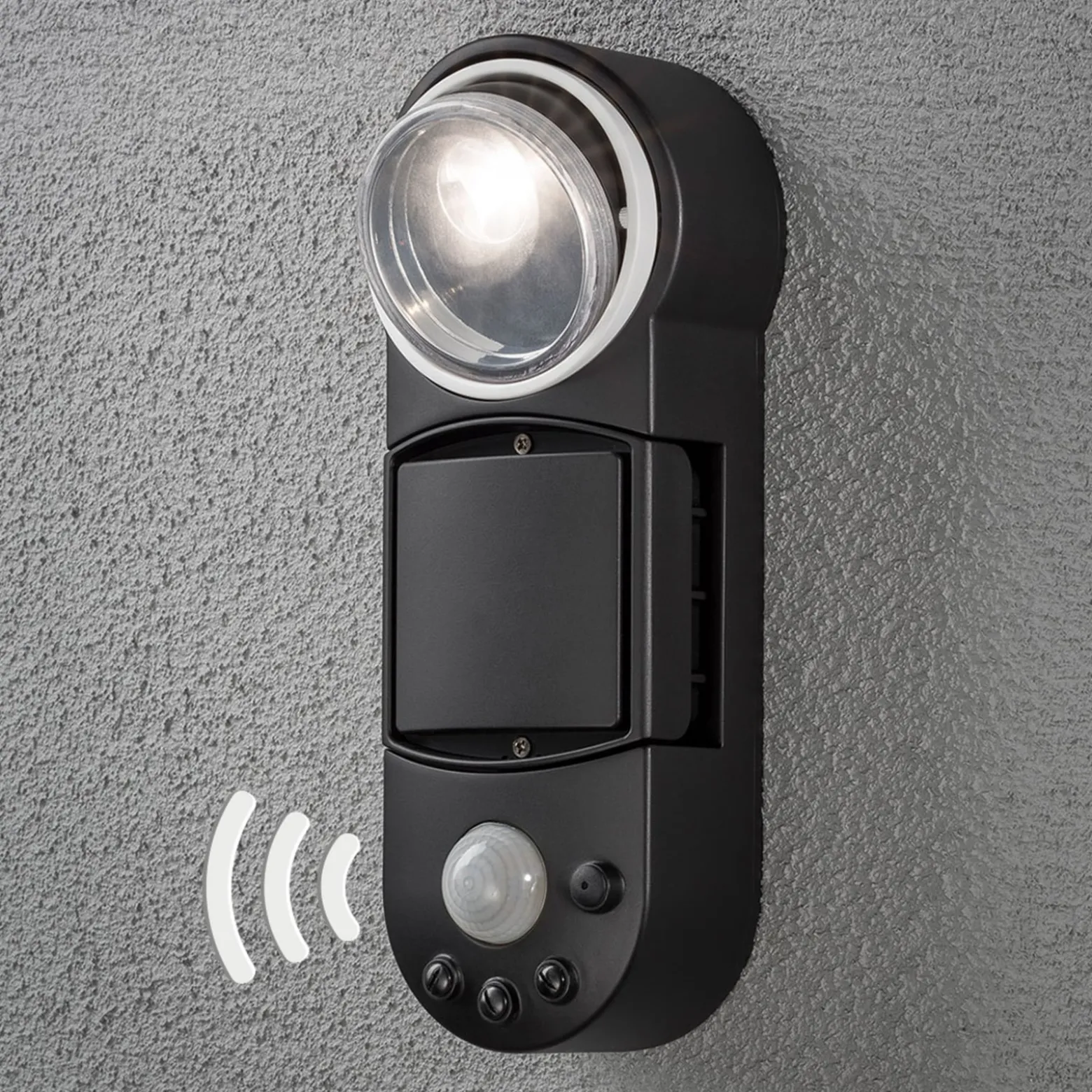 LED-Außenstrahler Prato Batteriebetrieb 10cm breit
