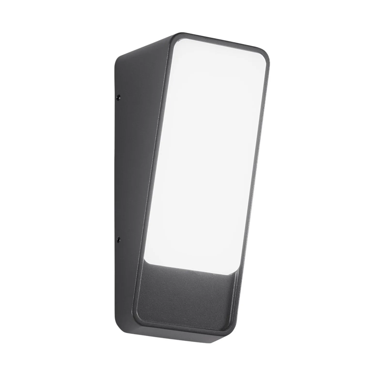 LED-Außenwandlampe Coupe, anthrazit, Höhe 20 cm, Metall