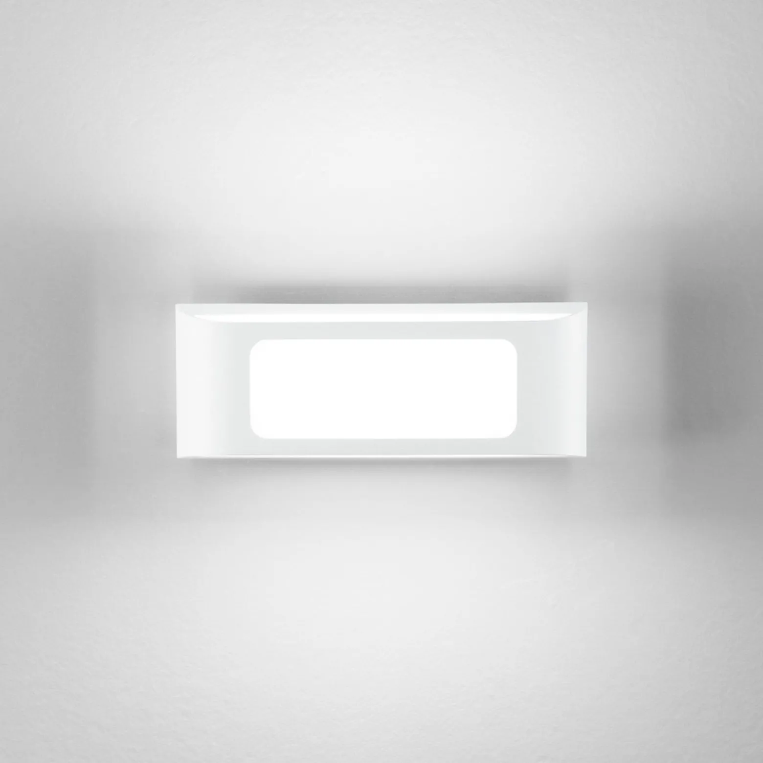 LED-Außenwandlampe DESERT, weiß, Breite 25 cm, Metall
