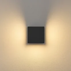 LED-Außenwandlampe FYNN-Y, anthrazit, 12 cm, IP65 CCT on/off