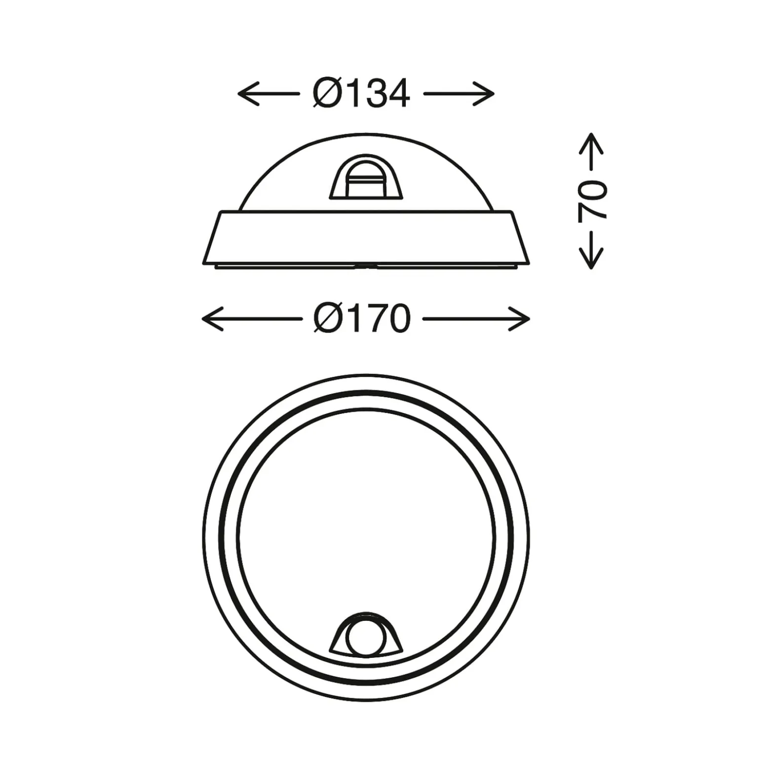 LED-Außenwandlampe Helsinki, Sensor, IP44, schwarz