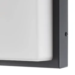 LED-Außenwandleuchte Babett, Edelstahl, Glas, Sensor
