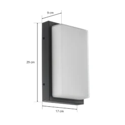 LED-Außenwandleuchte Babett, Edelstahl, Glas, Sensor