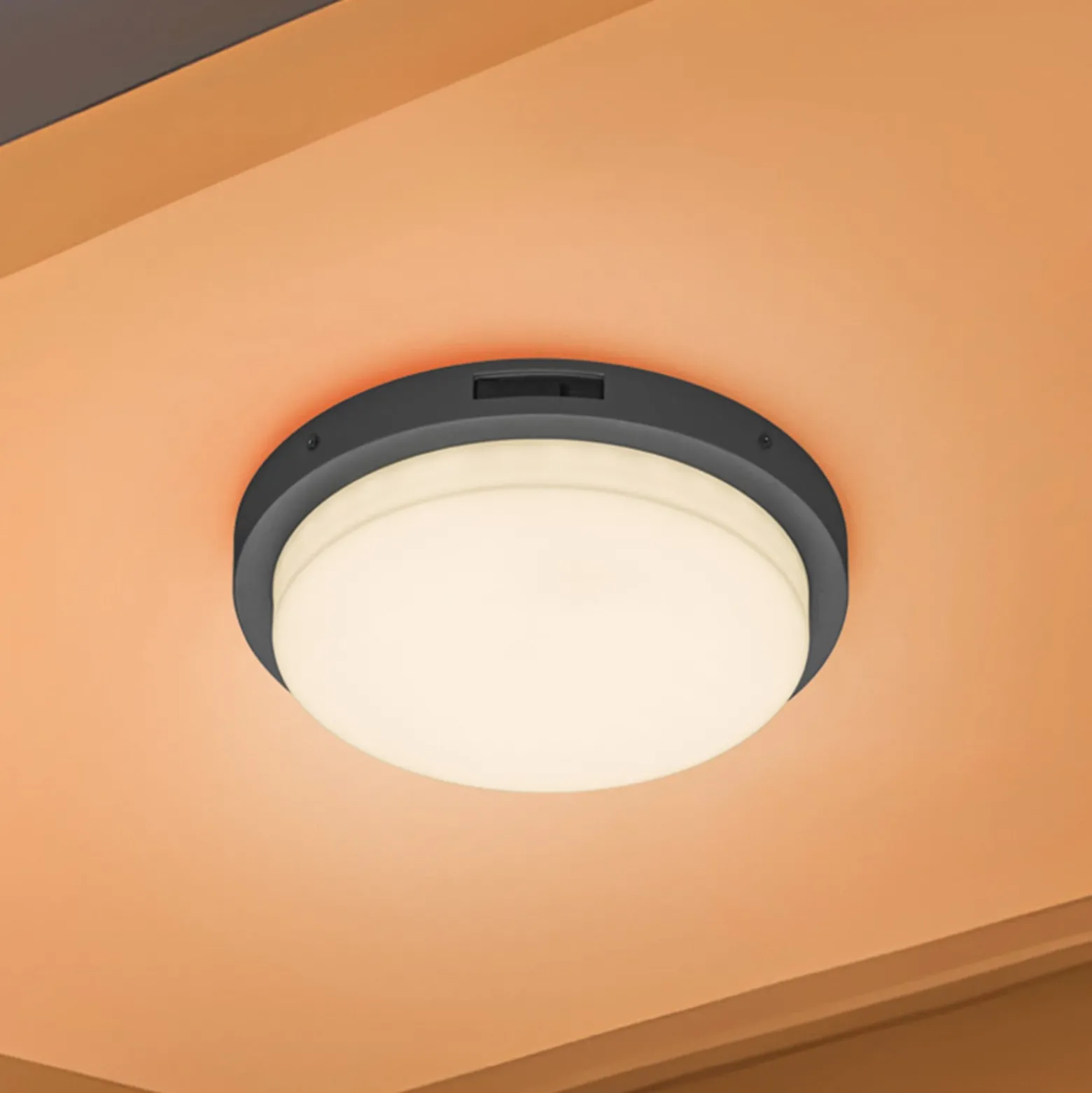 LED-Außenwandleuchte Bermejo, rund, Sensor, CCT, anthrazit