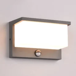 LED-Außenwandleuchte Nestos, Bewegungssensor, IP54
