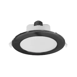 LED-Deckeneinbauleuchte Acrux, Ø 15 cm, schwarz, CCT