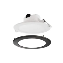 LED-Deckeneinbauleuchte Acrux, Ø 15 cm, schwarz, CCT