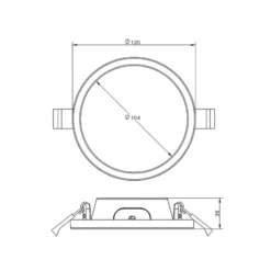 LED-Deckeneinbauleuchte Alya weiß Ø 12cm 2.700K