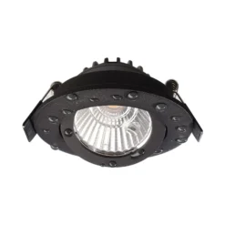 LED-Deckeneinbauleuchte Dione, IP44, 4.000 K, schwarz, dim