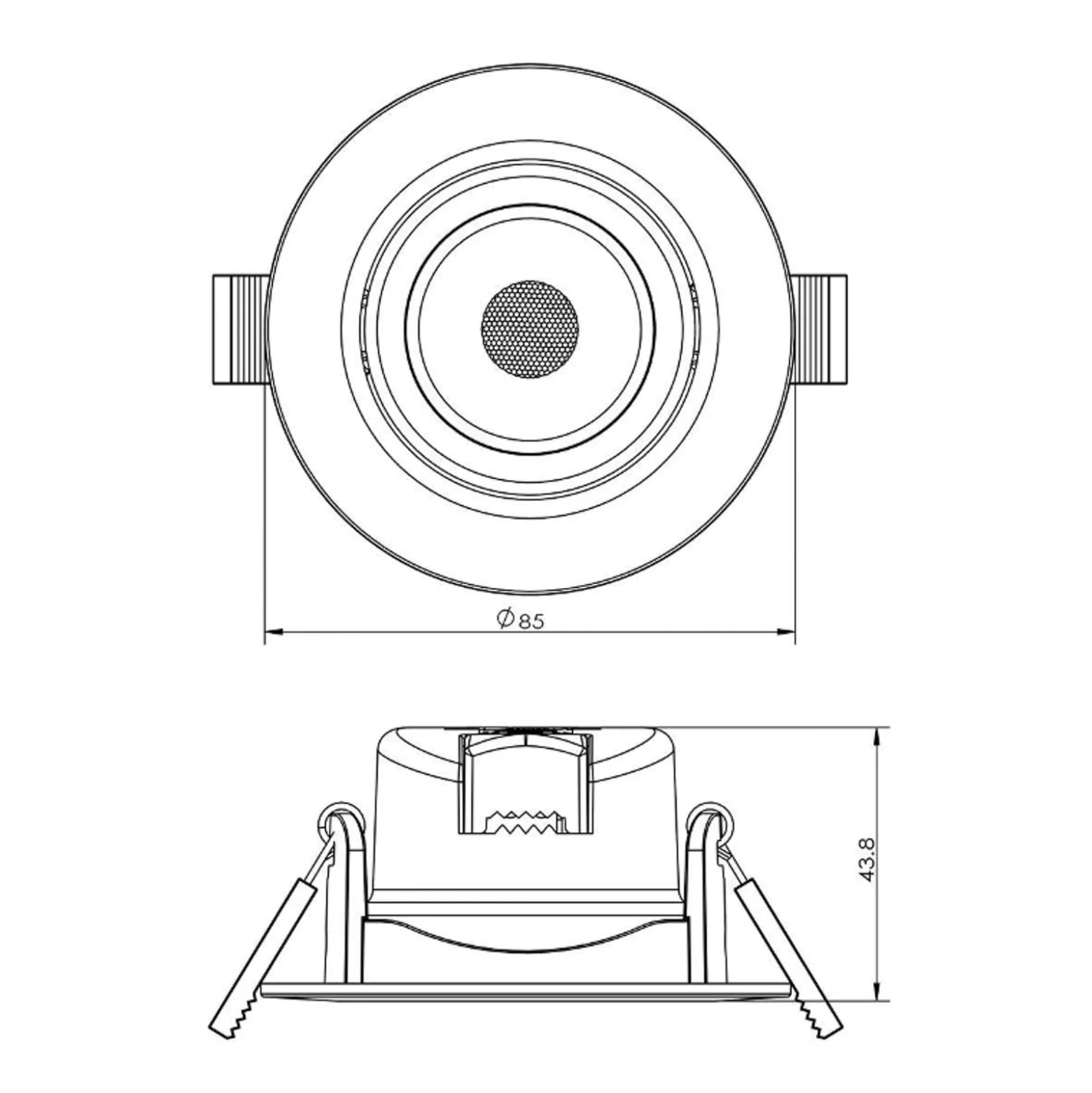 LED-Deckeneinbauleuchte SMD 68 230V weiß, 3.000 K
