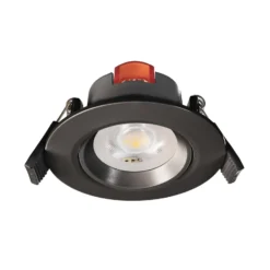 LED-Deckeneinbauleuchte SMD-68-230V, 2.700K, Ø8,5cm, schwarz