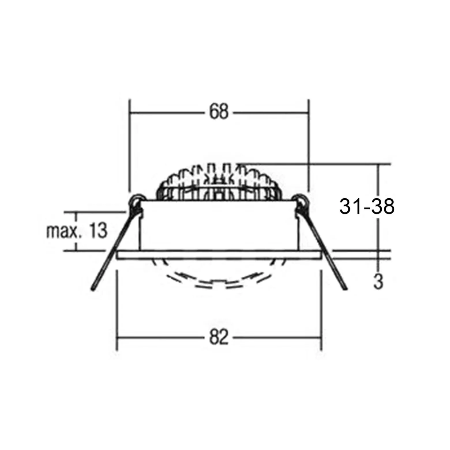 LED-Deckeneinbaustrahler Dione 3.000 K weiß