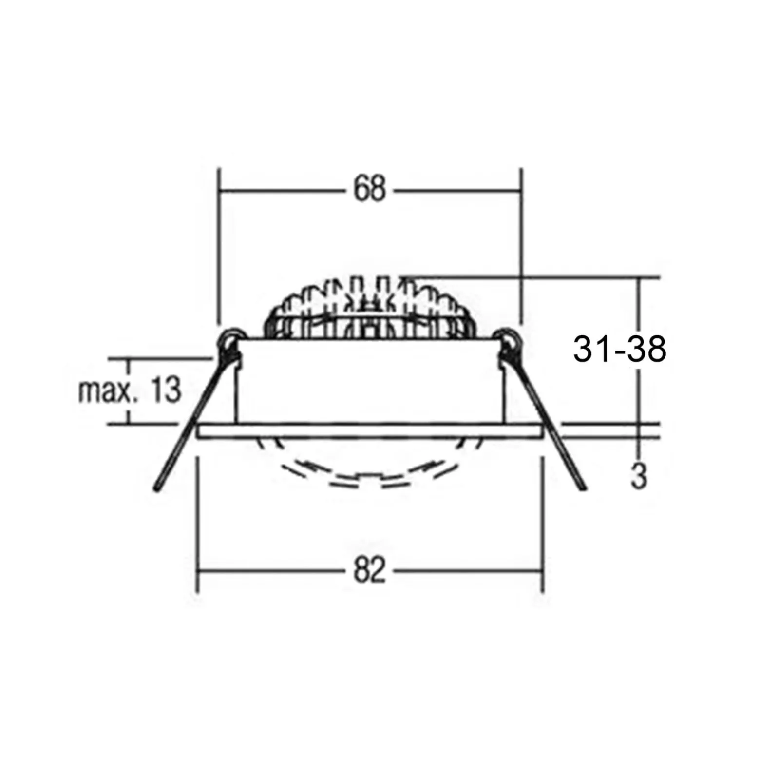 LED-Deckeneinbaustrahler Dione 4.000 K schwarz