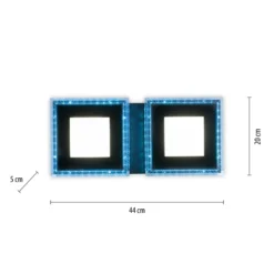 LED-Deckenlampe Acri CCT RGB Fernbedienung 44x20cm
