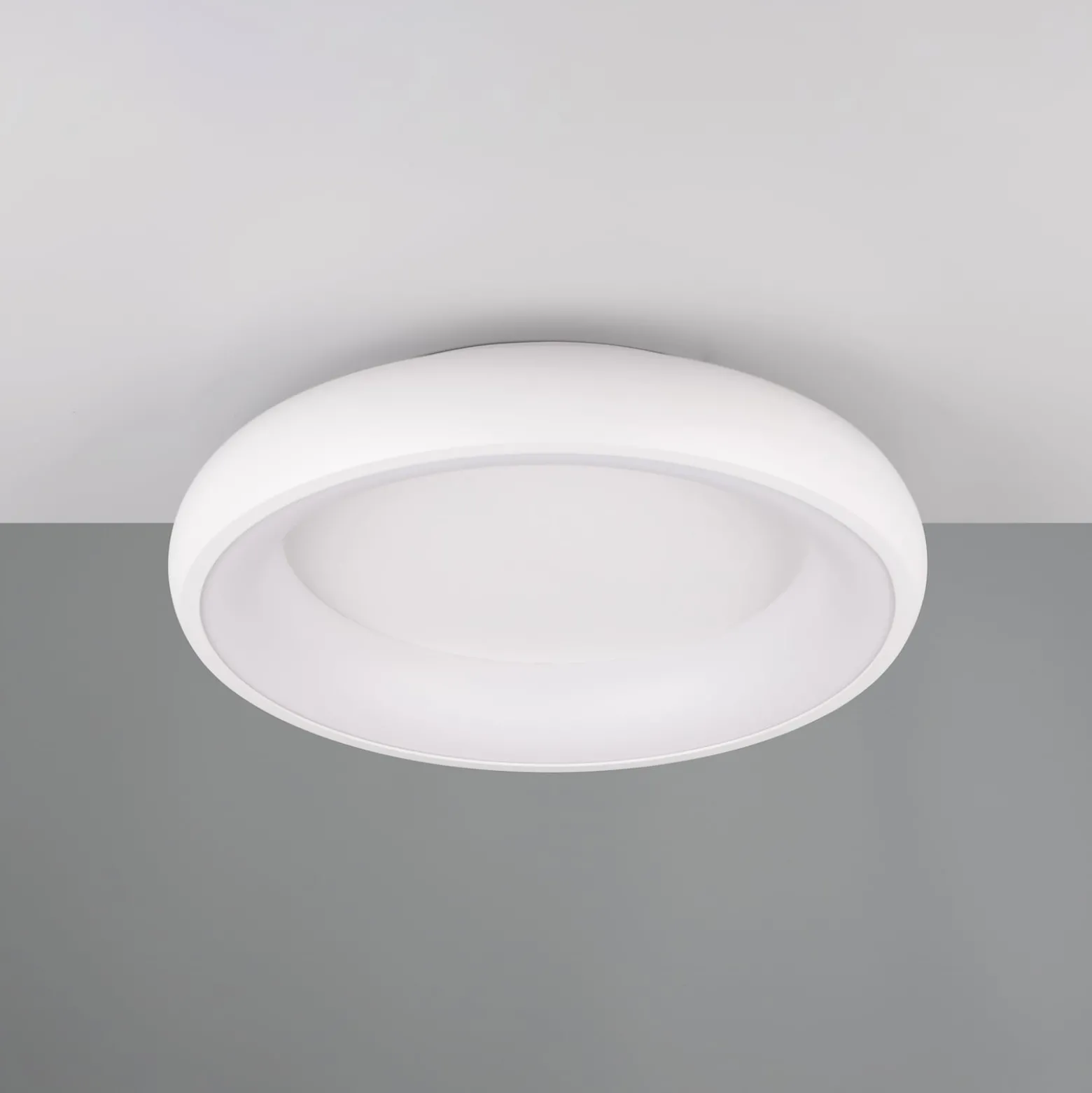 LED-Deckenlampe Cardona, Ø 46,5 cm, weiß matt, Metall, CCT