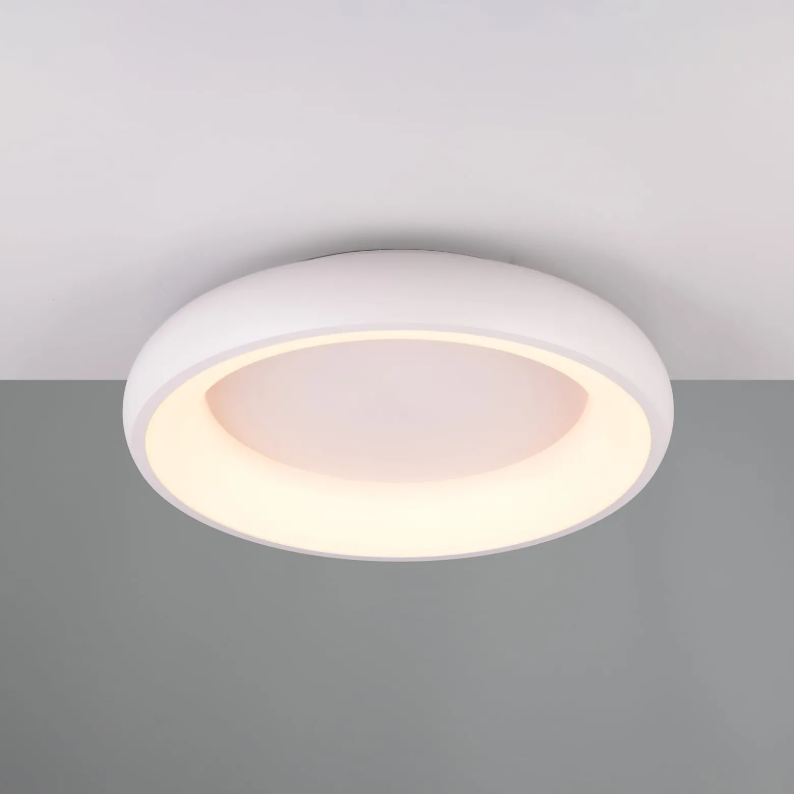 LED-Deckenlampe Cardona, Ø 46,5 cm, weiß matt, Metall, CCT