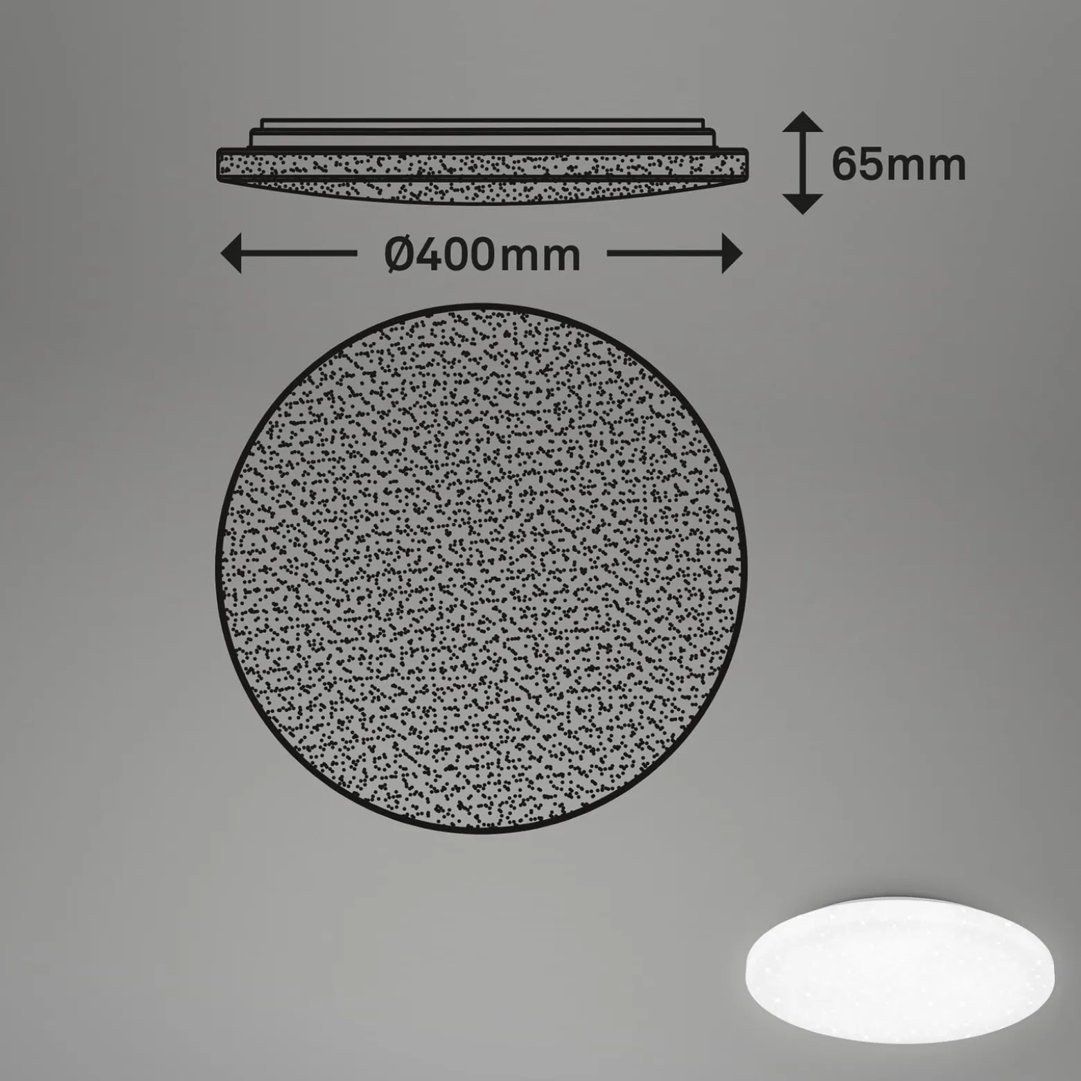 LED-Deckenlampe Case IP44 Sternenhimmel 840 Ø 40cm