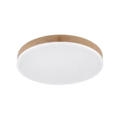 LED-Deckenlampe Doro Ø 45 cm holz dunkel/weiß