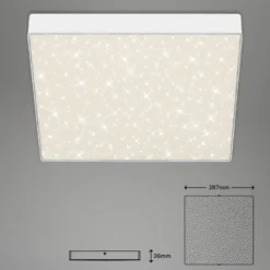 LED-Deckenlampe Flame Star, 840, 28,7x28,7cm, weiß