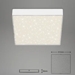 LED-Deckenlampe Flame Star, 21,2 x 21,2 cm weiß