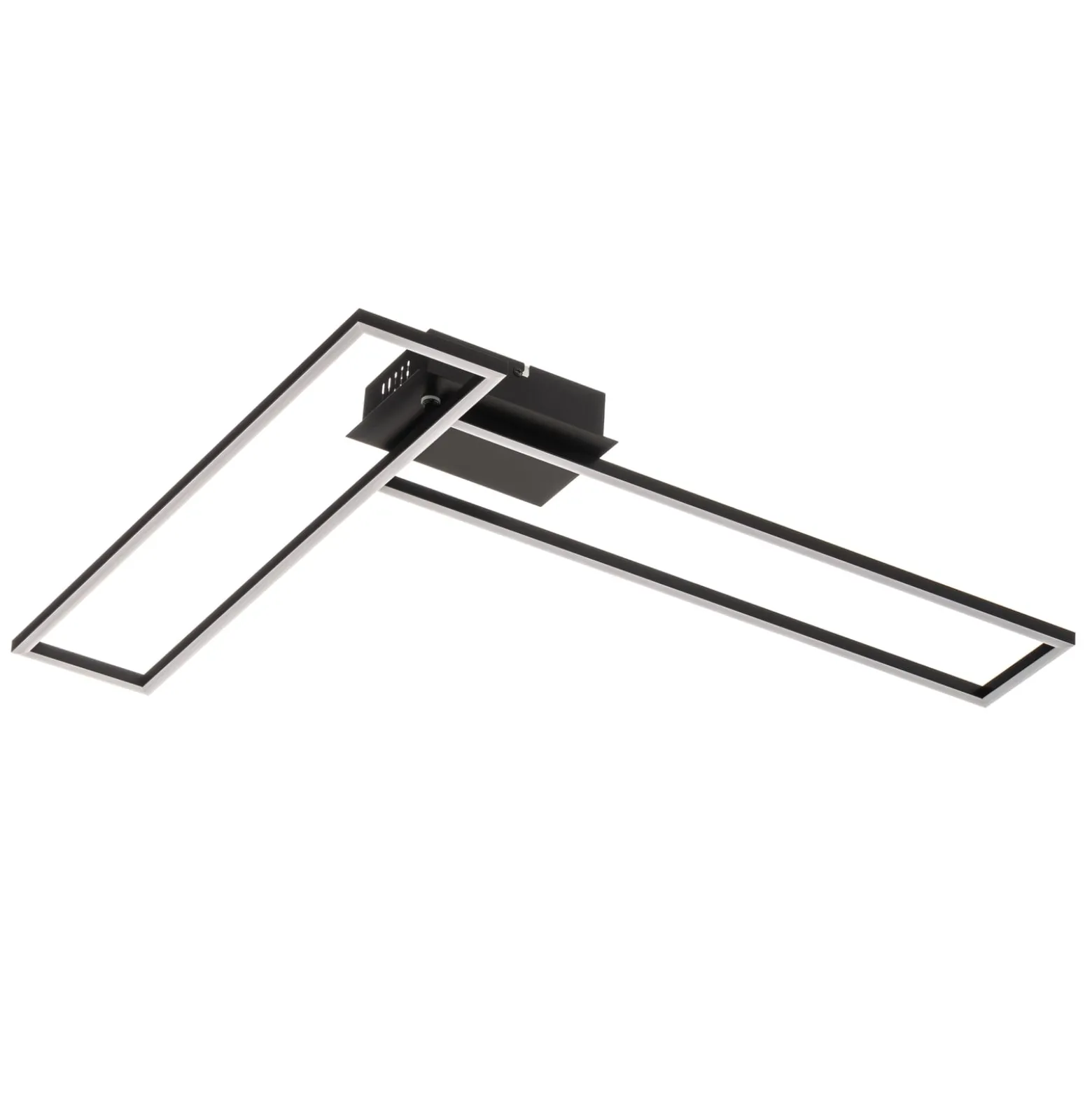 LED-Deckenlampe Frame, Fernbedienung, schwarz