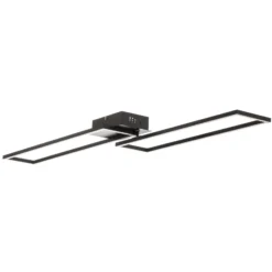 LED-Deckenlampe Frame, Fernbedienung, schwarz