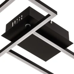 LED-Deckenlampe Frame, Fernbedienung, schwarz