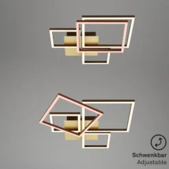 LED-Deckenlampe Frame, gold, dimmbar, 4-flammig