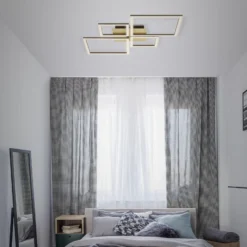 LED-Deckenlampe Frame, gold, dimmbar, 4-flammig