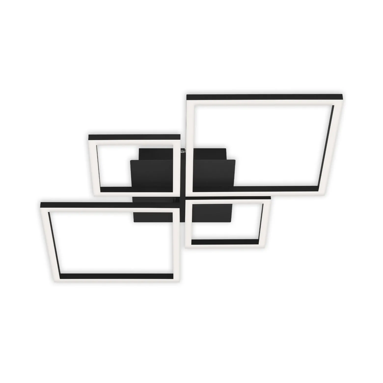 LED-Deckenlampe Frame, Step dim, 4-flammig schwarz