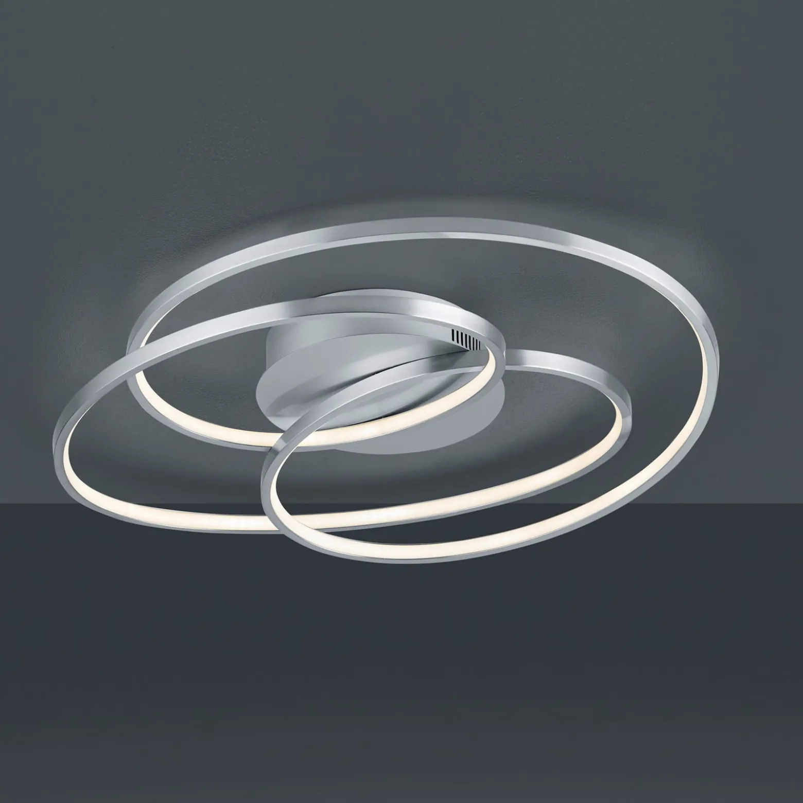 LED-Deckenlampe Gale, 60 cm, nickel matt