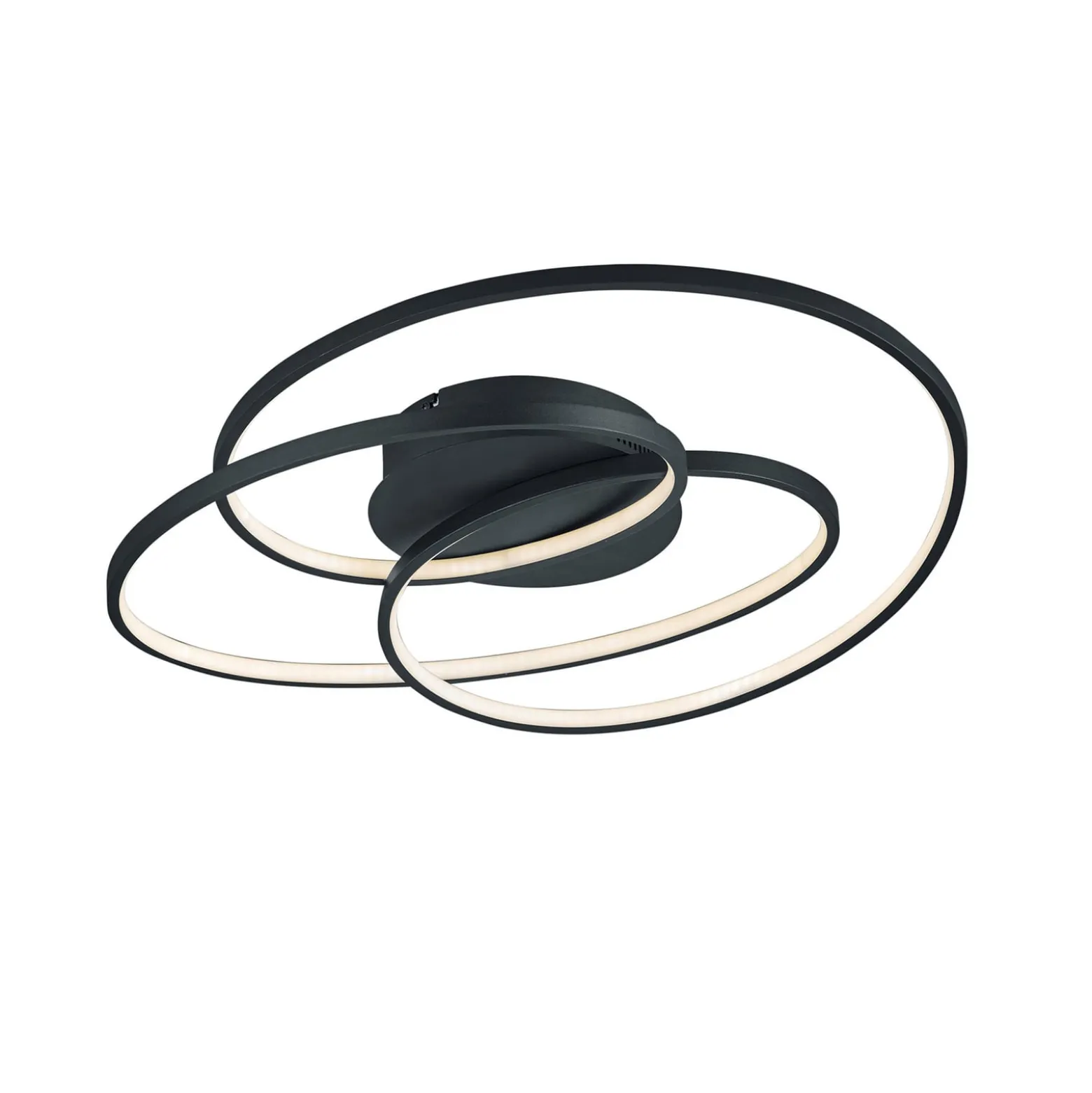 LED-Deckenlampe Gale, 60 cm, schwarz matt