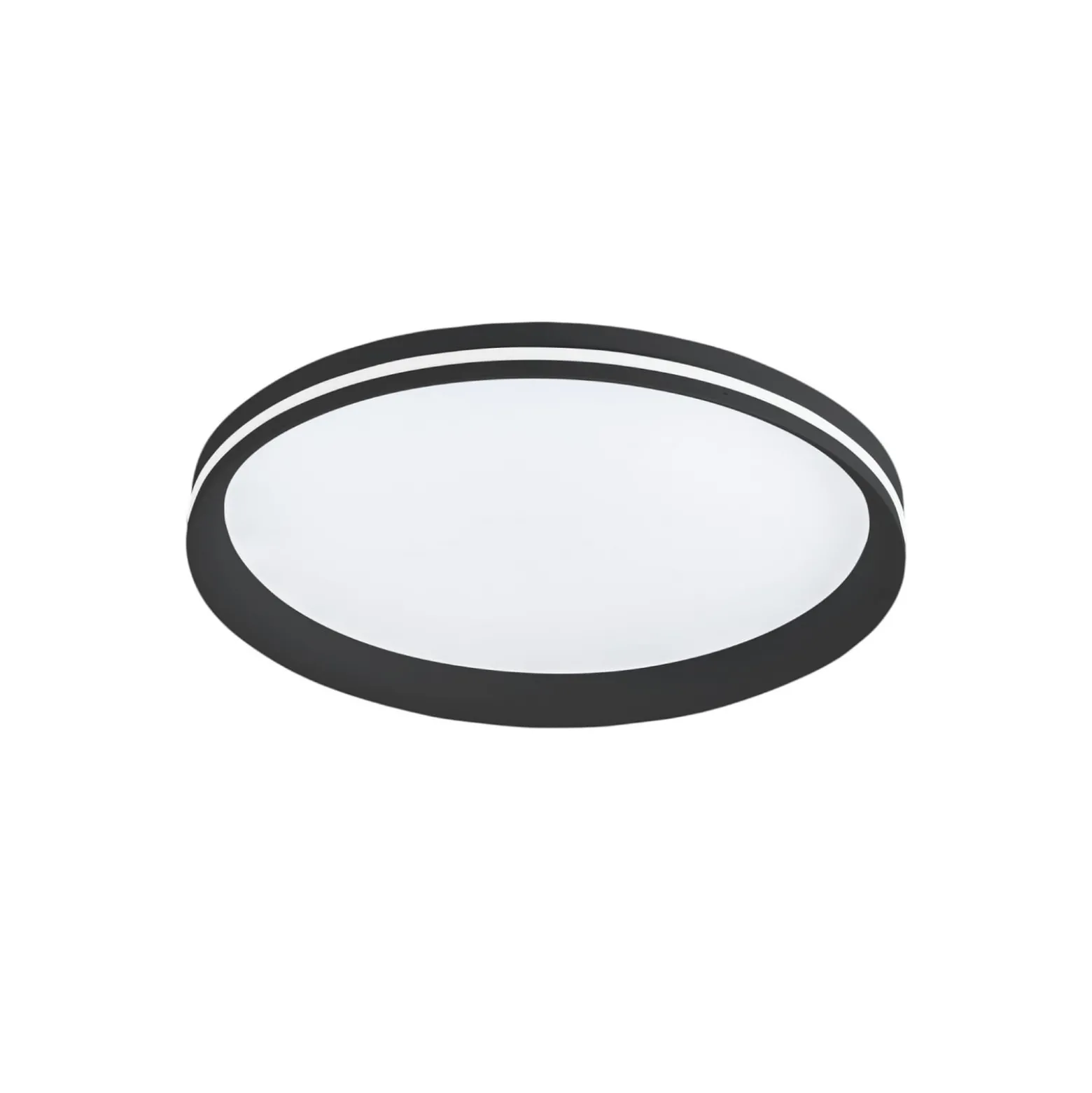 LED-Deckenlampe Isy, schwarz, Ø 45 cm, Metall, CCT, dimmbar