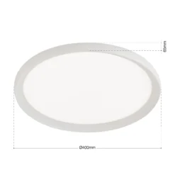 LED-Deckenlampe Kant, Ø 40 cm, weiß, CCT, Metall/Kunststoff