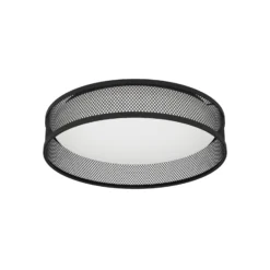 LED-Deckenlampe Luppineria Stahlgeflecht, schwarz
