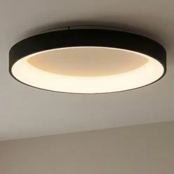 LED-Deckenlampe Niseko II CCT Fernbedienung, Ø 50cm, schwarz