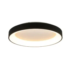 LED-Deckenlampe Niseko II CCT Fernbedienung, Ø 65cm, schwarz