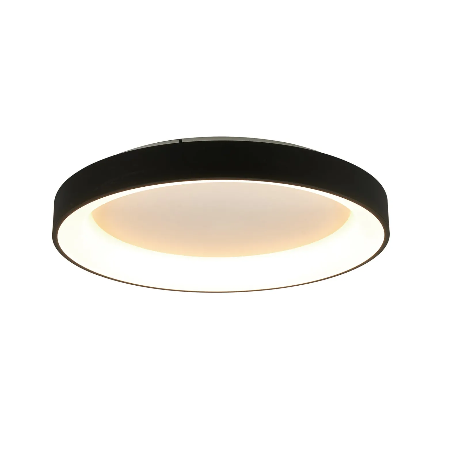 LED-Deckenlampe Niseko II CCT Fernbedienung, Ø 65cm, schwarz