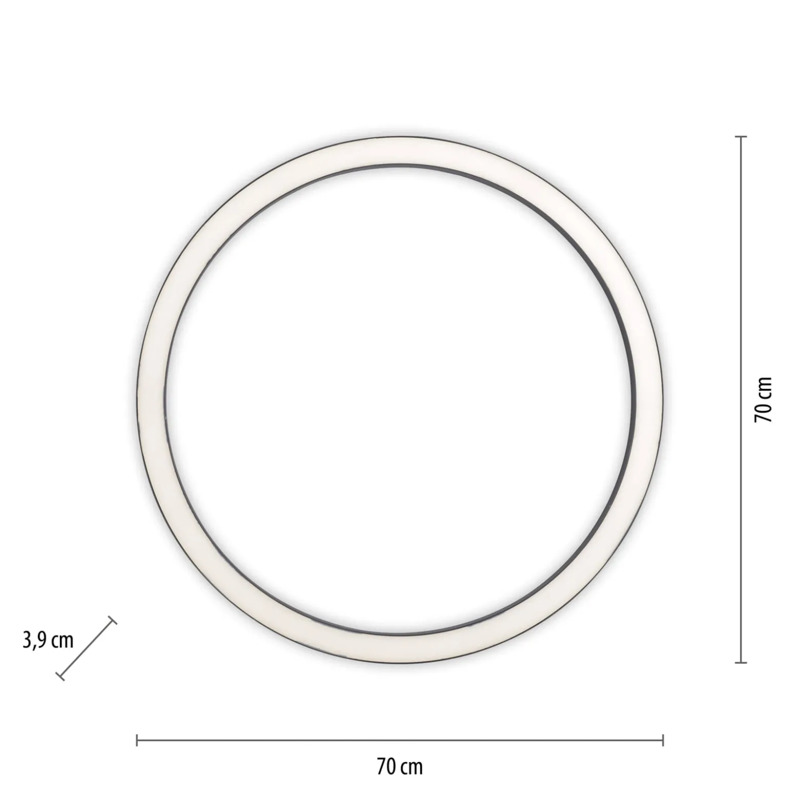 LED-Deckenlampe PURE Lines Round, Ø 70 cm, graphite, CCT