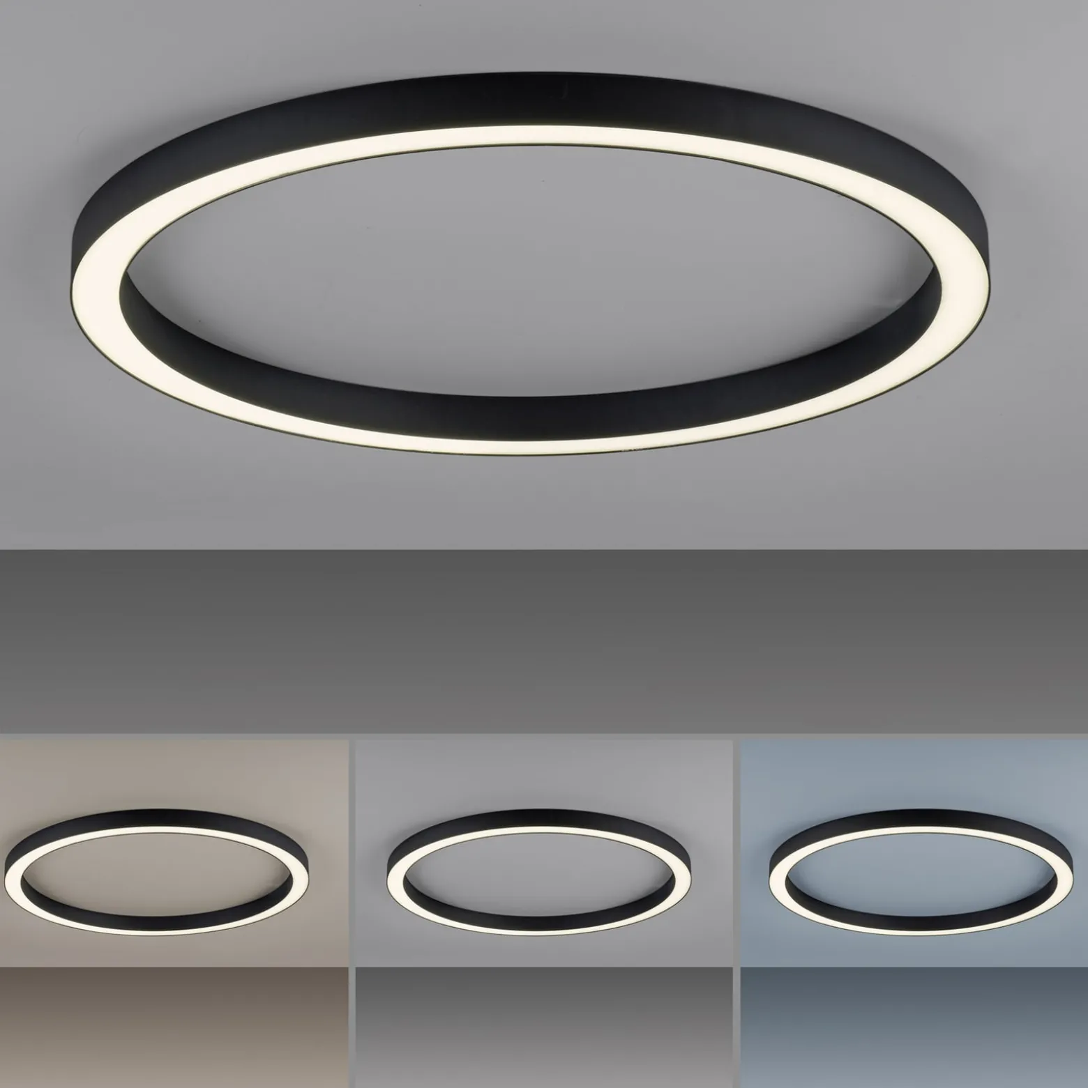 LED-Deckenlampe PURE Lines Round, Ø 70 cm, graphite, CCT