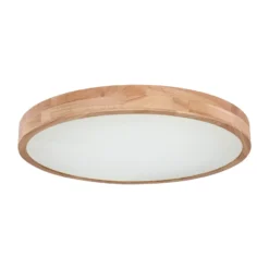 LED-Deckenlampe Rainer, Ø 60 cm, Holzoptik, Metall, CCT