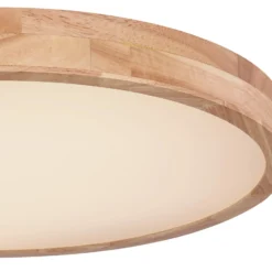LED-Deckenlampe Rainer, Ø 60 cm, Holzoptik, Metall, CCT