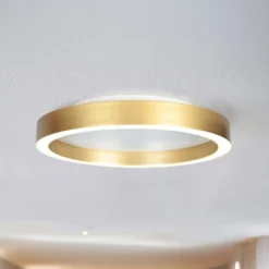 LED-Deckenlampe Ringlux goldfarben, Ø 40 cm, Metall, 2.700 K