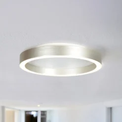 LED-Deckenlampe Ringlux stahlgrau, Ø 30 cm, Metall, 2.700 K