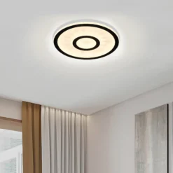 LED-Deckenlampe Roundel, weiß/schwarz, Ø 35 cm, Eisen/Acryl