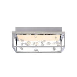 LED-Deckenlampe SKINA, chrom, 40 cm, CCT, dim, Fernbedienung
