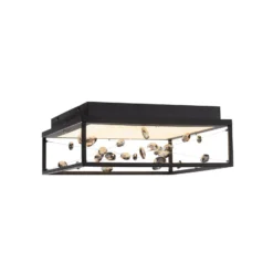 LED-Deckenlampe SKINA, schwarz, 40 cm, CCT dim Fernbedienung
