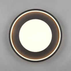 LED-Deckenlampe Solea, schwarz matt, Ø 40 cm, Kunststoff